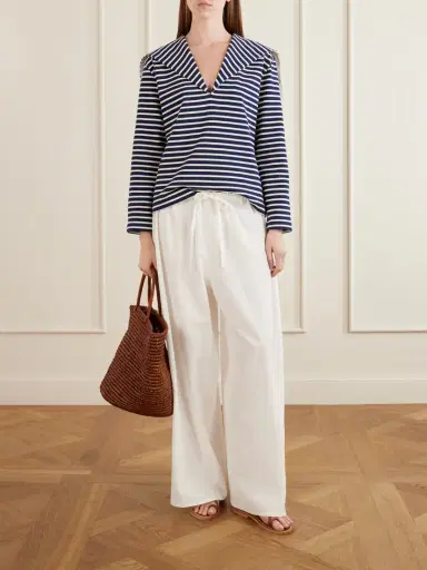 Les Vacances D’Irina The Pantaloons Cotton-poplin Wide-leg Pants | Thumbnail 2