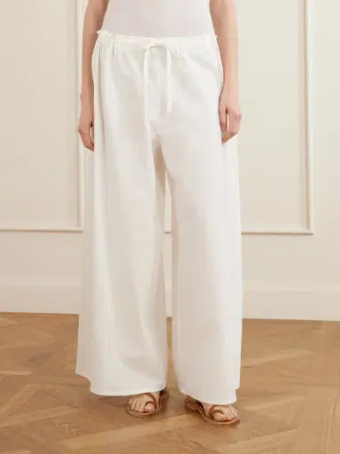 Les Vacances D’Irina The Pantaloons Cotton-poplin Wide-leg Pants | Thumbnail 3