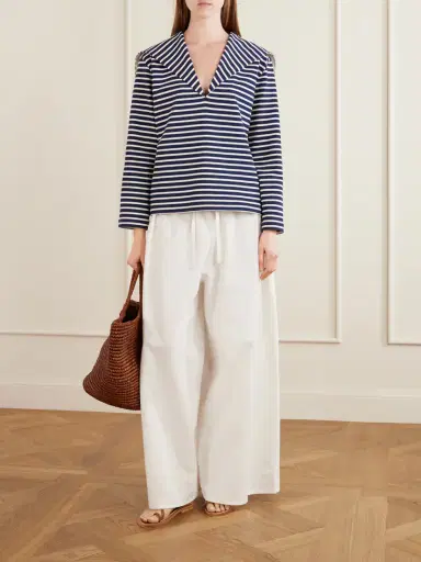 Les Vacances D’Irina Seaman Striped Cotton-jersey Blouse | Thumbnail 2 Les Vacances D’Irina Seaman Striped Cotton-jersey Blouse | Thumbnail 2