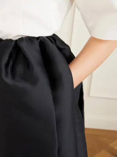Calvin Klein Collection Gathered Duchesse Satin Maxi Skirt | Thumbnail 4 Calvin Klein Collection Gathered Duchesse Satin Maxi Skirt | Thumbnail 4