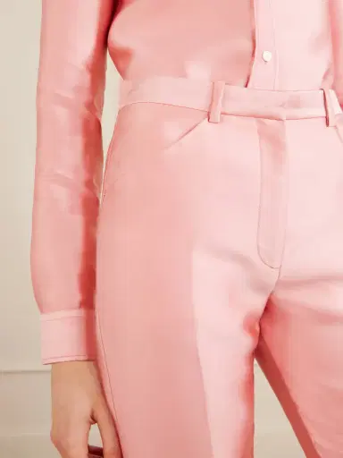 Calvin Klein Collection Eva Satin Straight-leg Cropped Pants | Thumbnail 4 Calvin Klein Collection Eva Satin Straight-leg Cropped Pants | Thumbnail 4