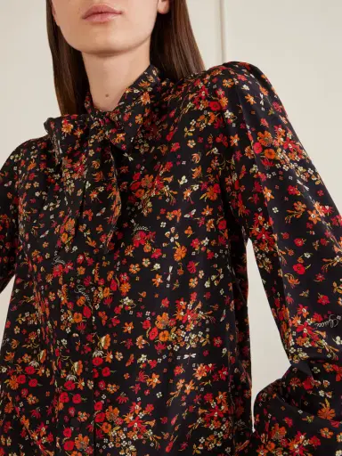 Gucci Floral-print Silk-crepe Shirt | Thumbnail 5