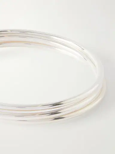 Sophie Buhai Kaya Set Of Three Silver Bangles | Thumbnail 4 Sophie Buhai Kaya Set Of Three Silver Bangles | Thumbnail 4
