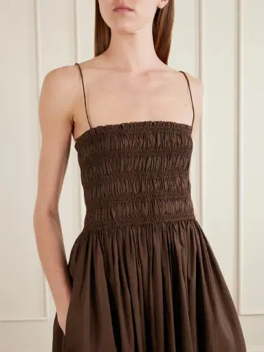 Matteau Shirred Organic Cotton Midi Dress | Thumbnail 4
