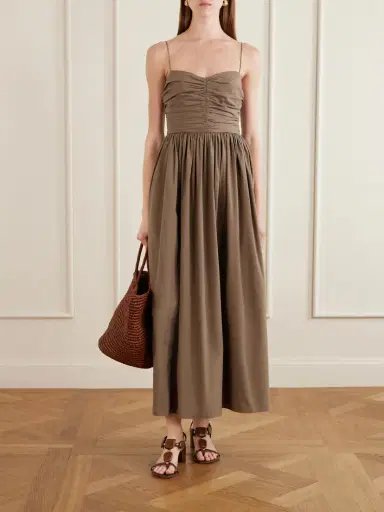 Matteau Gathered Organic Cotton-poplin Midi Dress | Thumbnail 2