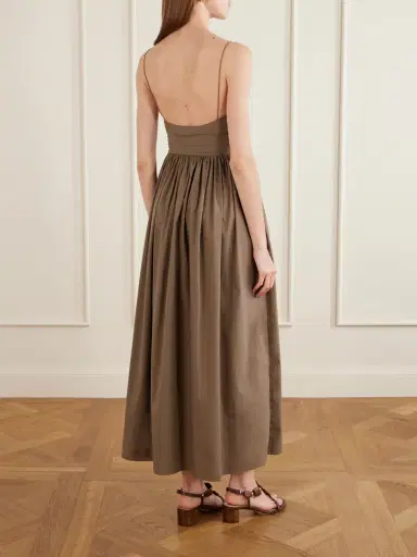 Matteau Gathered Organic Cotton-poplin Midi Dress | Thumbnail 3