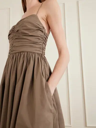 Matteau Gathered Organic Cotton-poplin Midi Dress | Thumbnail 4
