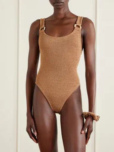 Burberry + Hunza G Domino Original Crinkle™ Swimsuit | Thumbnail 2