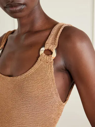 Burberry + Hunza G Domino Original Crinkle™ Swimsuit | Thumbnail 4