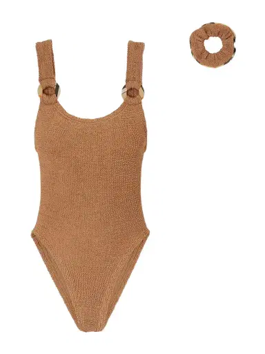Burberry + Hunza G Domino Original Crinkle™ Swimsuit | Thumbnail 1
