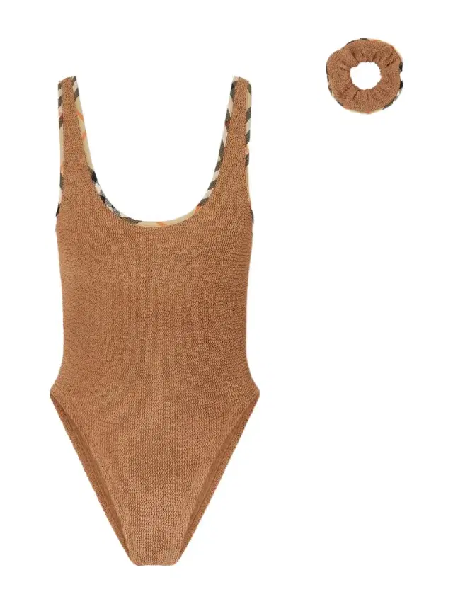 + Hunza G Faye Checked Original Crinkle™ Swimsuit