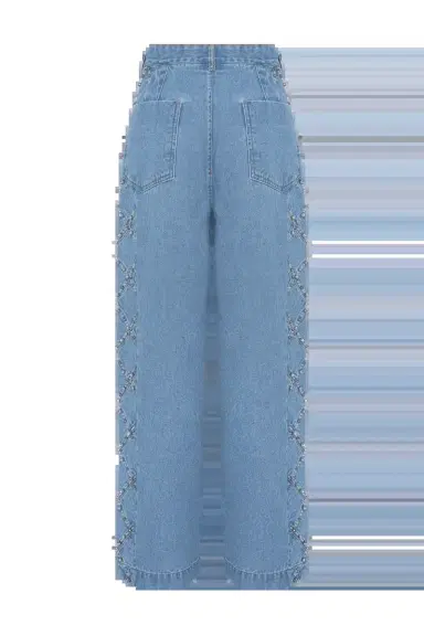 PatBo MARINA DENIM EMBROIDERED PANTS | Thumbnail 6