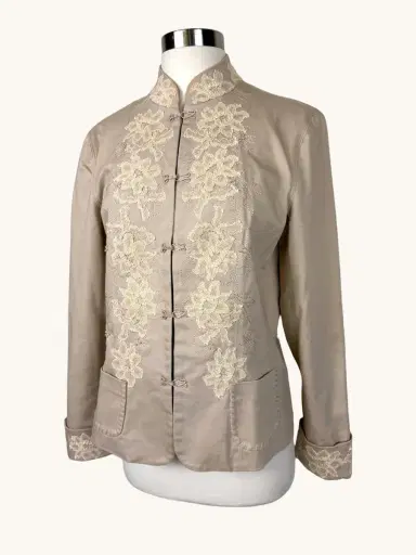 Jen Wonders Studio Beige Embroidered Blazer | Thumbnail 12 Jen Wonders Studio Beige Embroidered Blazer | Thumbnail 12