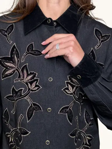 Jen Wonders Studio Embroidered Denim Jacket | Thumbnail 2