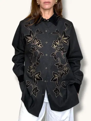 Jen Wonders Studio Embroidered Denim Jacket | Thumbnail 3