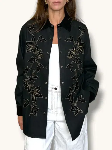 Jen Wonders Studio Embroidered Denim Jacket | Thumbnail 5
