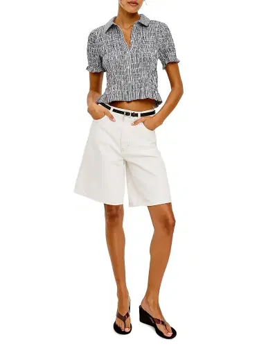 RAILS Women's Alton Gingham Smock Shirt - Black Gingham - Size XL | Thumbnail 2 RAILS Women's Alton Gingham Smock Shirt - Black Gingham - Size XL | Thumbnail 2