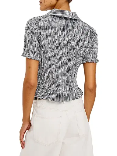 RAILS Women's Alton Gingham Smock Shirt - Black Gingham - Size XL | Thumbnail 4 RAILS Women's Alton Gingham Smock Shirt - Black Gingham - Size XL | Thumbnail 4