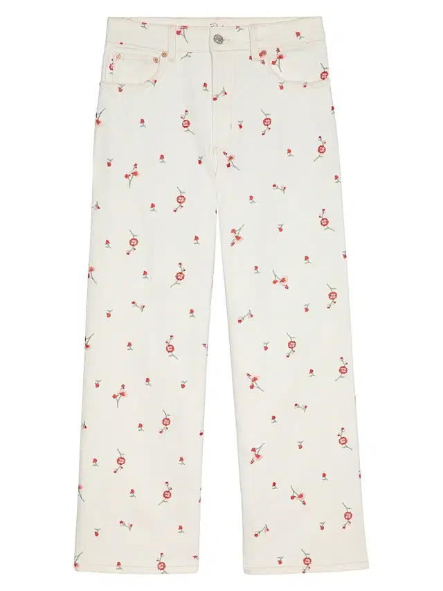 Rails Women's Getty Floral High-Rise Crop Jeans - Ecru Romantic Floral