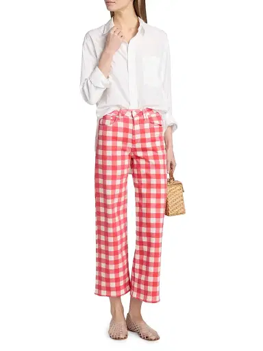 RAILS Women's Getty Gingham Wide-Leg Crop Jeans | Thumbnail 2 RAILS Women's Getty Gingham Wide-Leg Crop Jeans | Thumbnail 2