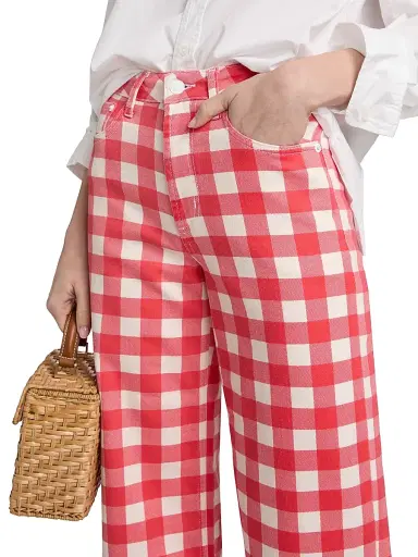 RAILS Women's Getty Gingham Wide-Leg Crop Jeans | Thumbnail 6 RAILS Women's Getty Gingham Wide-Leg Crop Jeans | Thumbnail 6
