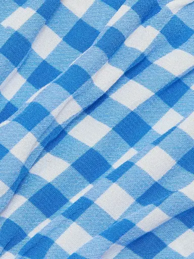 RAILS Women's Donna Peplum-Waist Sleevleless Gingham Crop Top - Azure Gingham - Size XS | Thumbnail 7