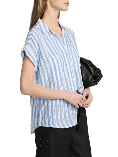 RAILS Women's Cito Striped Linen-Blend Shirt | Thumbnail 4 RAILS Women's Cito Striped Linen-Blend Shirt | Thumbnail 4