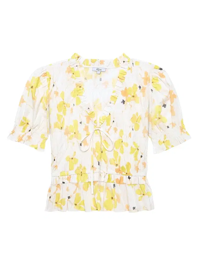 Women's Fontane Floral Cotton Blouse - Tossed Daffodils