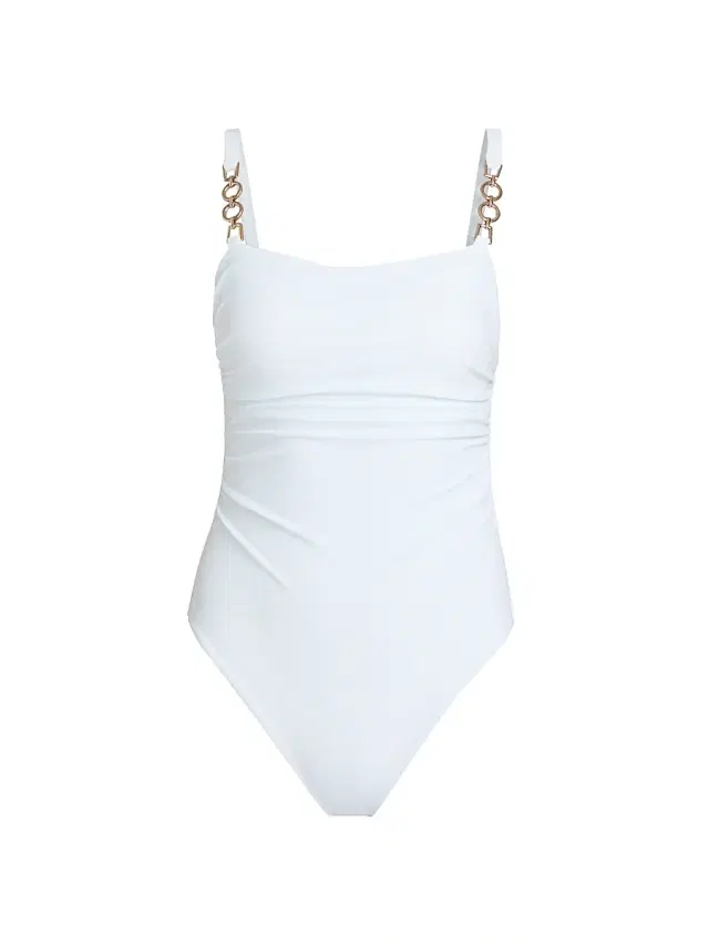 Ramy Brook Women's Maeve Chain One-Piece Swimsuit - White