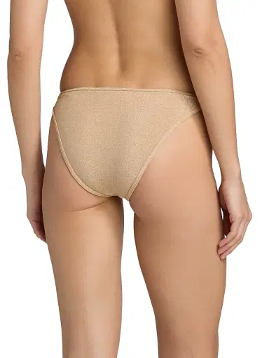 Ramy Brook Women's Isla Metallic Bikini Bottom - Gold - Size XL | Thumbnail 4