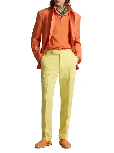 Polo Ralph Lauren Men's Linen Straight-Leg Trouser - Summer Yellow - Size 28 | Thumbnail 2 Polo Ralph Lauren Men's Linen Straight-Leg Trouser - Summer Yellow - Size 28 | Thumbnail 2