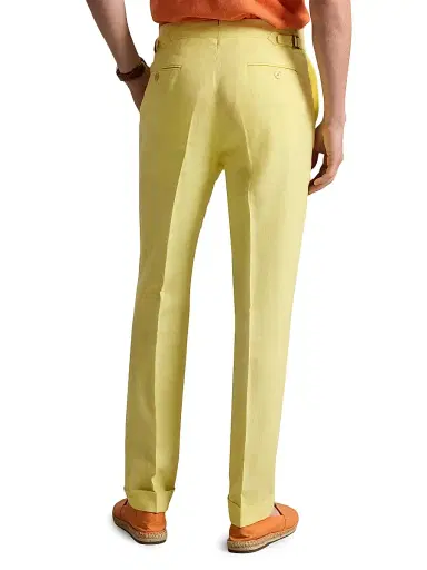 Polo Ralph Lauren Men's Linen Straight-Leg Trouser - Summer Yellow - Size 28 | Thumbnail 4 Polo Ralph Lauren Men's Linen Straight-Leg Trouser - Summer Yellow - Size 28 | Thumbnail 4