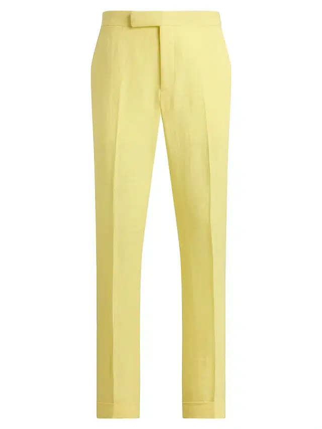 Polo Ralph Lauren Men's Linen Straight-Leg Trouser - Summer Yellow