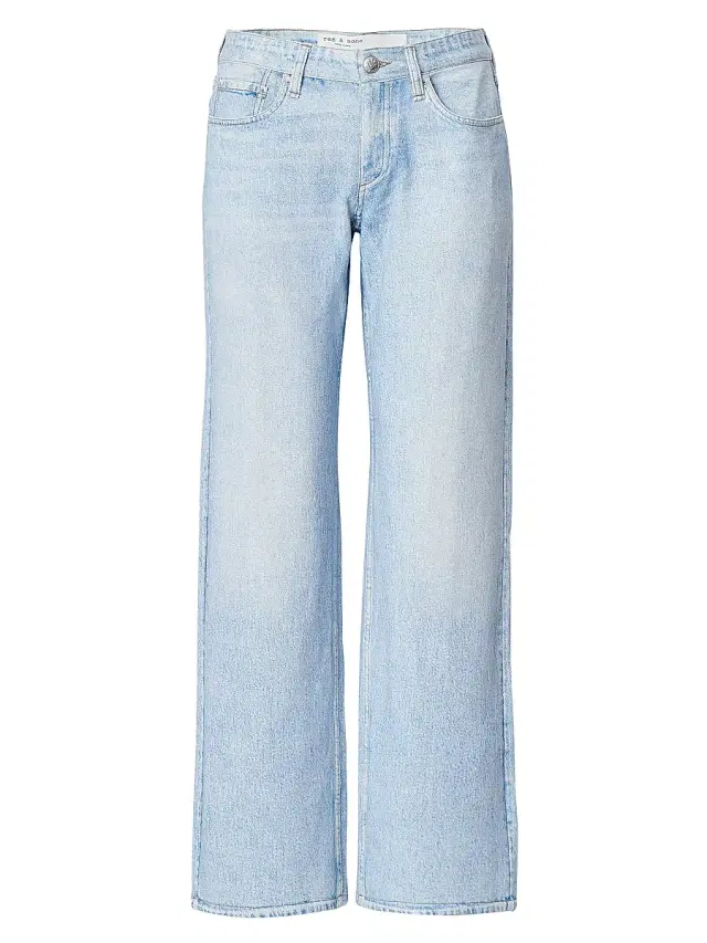 rag & bone Women's rb Miramar Cam Cotton Low-Rise Full Straight-Leg Pants - Aria