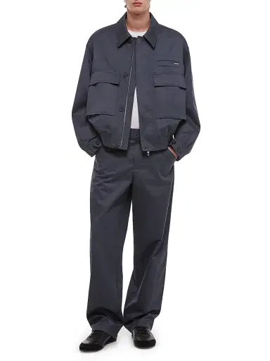Helmut Lang Men's Chino Twill Bomber Shirt Jacket | Thumbnail 2