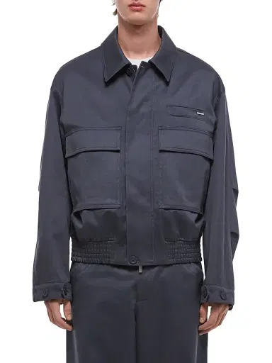 Helmut Lang Men's Chino Twill Bomber Shirt Jacket | Thumbnail 3