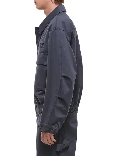 Helmut Lang Men's Chino Twill Bomber Shirt Jacket | Thumbnail 4