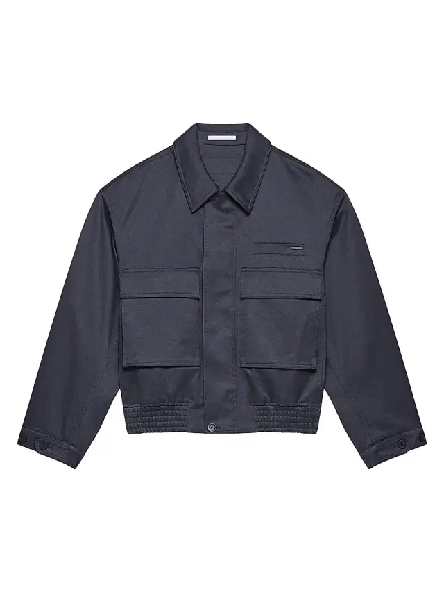 Men's Chino Twill Bomber Shirt Jacket - Slate Blue