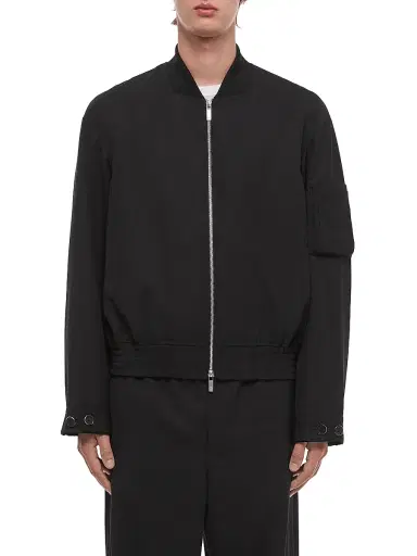 Helmut Lang Men's HL001 Wool Gabardine Bomber Jacket - Black - Size XXL | Thumbnail 3