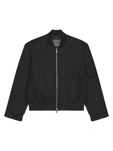 Helmut Lang Men's HL001 Wool Gabardine Bomber Jacket - Black - Size XXL | Thumbnail 1