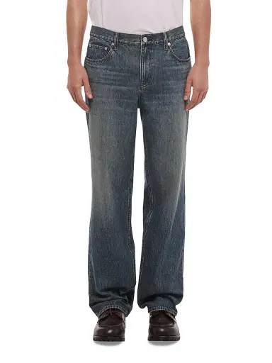 Helmut Lang Men's Wardrobe Relaxed Wide-Leg Jeans - Tinted Vintage Blue - Size 38 | Thumbnail 2
