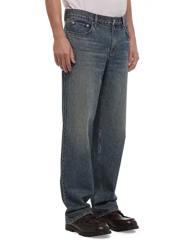 Helmut Lang Men's Wardrobe Relaxed Wide-Leg Jeans - Tinted Vintage Blue - Size 38 | Thumbnail 3