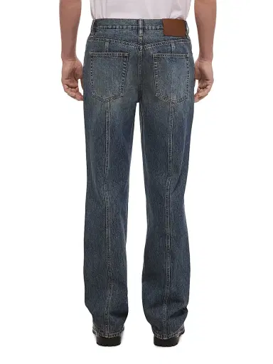 Helmut Lang Men's Wardrobe Relaxed Wide-Leg Jeans - Tinted Vintage Blue - Size 38 | Thumbnail 5