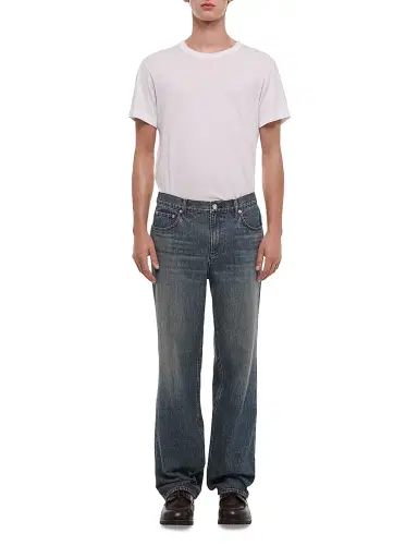 Helmut Lang Men's Wardrobe Relaxed Wide-Leg Jeans - Tinted Vintage Blue - Size 38 | Thumbnail 1