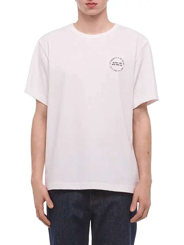 Helmut Lang Men's Stamp Collage Cotton T-Shirt - Optic White