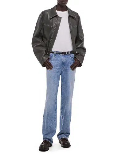 Helmut Lang Men's Wardrobe Relaxed Straight-Leg Jeans - Vintage Blue Wash | Thumbnail 2