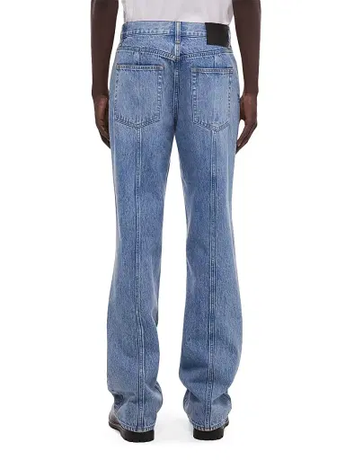 Helmut Lang Men's Wardrobe Relaxed Straight-Leg Jeans - Vintage Blue Wash | Thumbnail 6