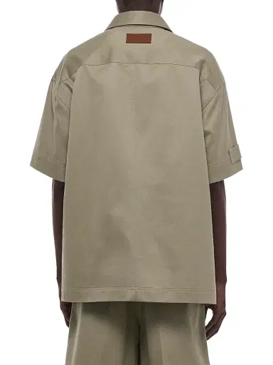 Helmut Lang Men's Loop Tape Cotton Shirt - Vetiver | Thumbnail 5 Helmut Lang Men's Loop Tape Cotton Shirt - Vetiver | Thumbnail 5