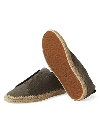 Zegna Men's Suede Triple Stitch Espadrilles Sneakers - Grey - Size 6 | Thumbnail 4 Zegna Men's Suede Triple Stitch Espadrilles Sneakers - Grey - Size 6 | Thumbnail 4