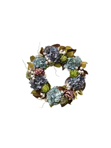 Winward Home Artificial Artichoke Hydrangea Wreath | Thumbnail 1